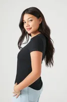 Women's Cotton Crew T-Shirt in Black Medium