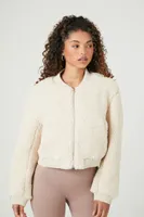 Women's Faux Shearling Bomber Jacket Vanilla