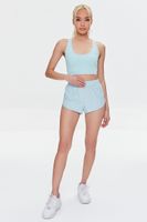 Women's Active Cutout Crop Top in Mint, XS