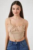 Women's Ruched Corset Cropped Cami