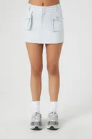 Women's Twill Cargo Mini Skirt Blue