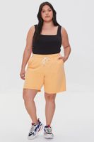 Women's French Terry Sweatshorts in Cantaloupe, 1X