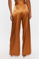 Women's Satin Wide-Leg Trousers in Praline Large