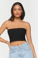 Women's Sweater-Knit Cropped Tube Top