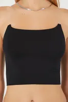 Women's Seamless Cropped Cami in Black, S/M