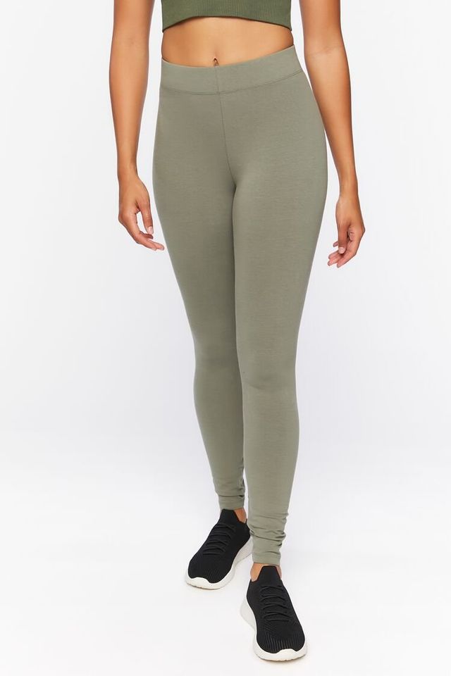 Prettylittlething Khaki Basic High Waist Leggings