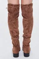 Women's Faux Suede Over-the-Knee Boots in Taupe, 8