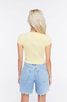 Women's Malibu Graphic Cropped T-Shirt in Yellow Large