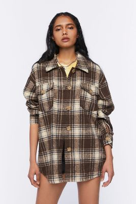 Women's Plaid Button-Front Shacket in