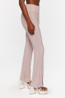 Women's Glitter Split-Hem Pants in Dusty Pink Small