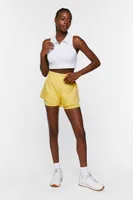 Women's Active Textured Combo Shorts in Mellow Yellow, XS