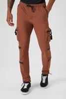 Men Utility Cargo Joggers in Brown, XXL