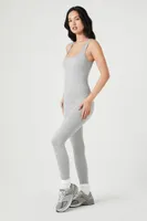 Women's Seamless Tank Jumpsuit in Heather Grey Medium