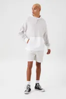 Men Netted Drawstring Shorts in Cream Medium