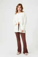 Women's Open-Front Cardigan Sweater in Ivory Medium