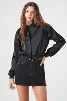 Women's Satin Bomber Jacket