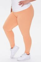 Women's Basic Organically Grown Cotton Leggings in Apricot, 0X