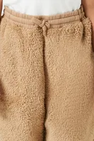 Girls Faux Shearling Joggers (Kids) in Taupe, 13/14