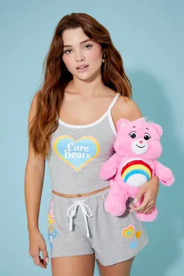 Women's Care Bears Pajama Cami & Shorts Set in Grey Small