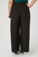 Women's Cutout Wide-Leg Pants Black,