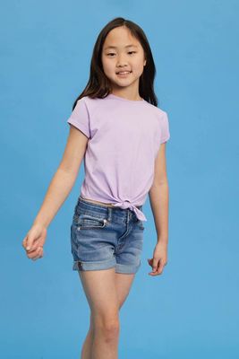 Girls Recycled Cotton Shorts (Kids) in Medium Denim, 13/14