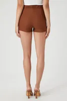 Women's High-Rise Pull-On Shorts in Brown Medium