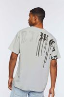 Men Drip WCDS Graphic Tee in Grey, XXL