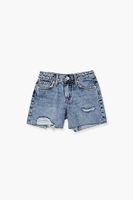 Kids Distressed Shorts (Girls + Boys) in Light Denim, 13/14