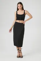 Women's Hook-and-Eye Cropped Tank Top
