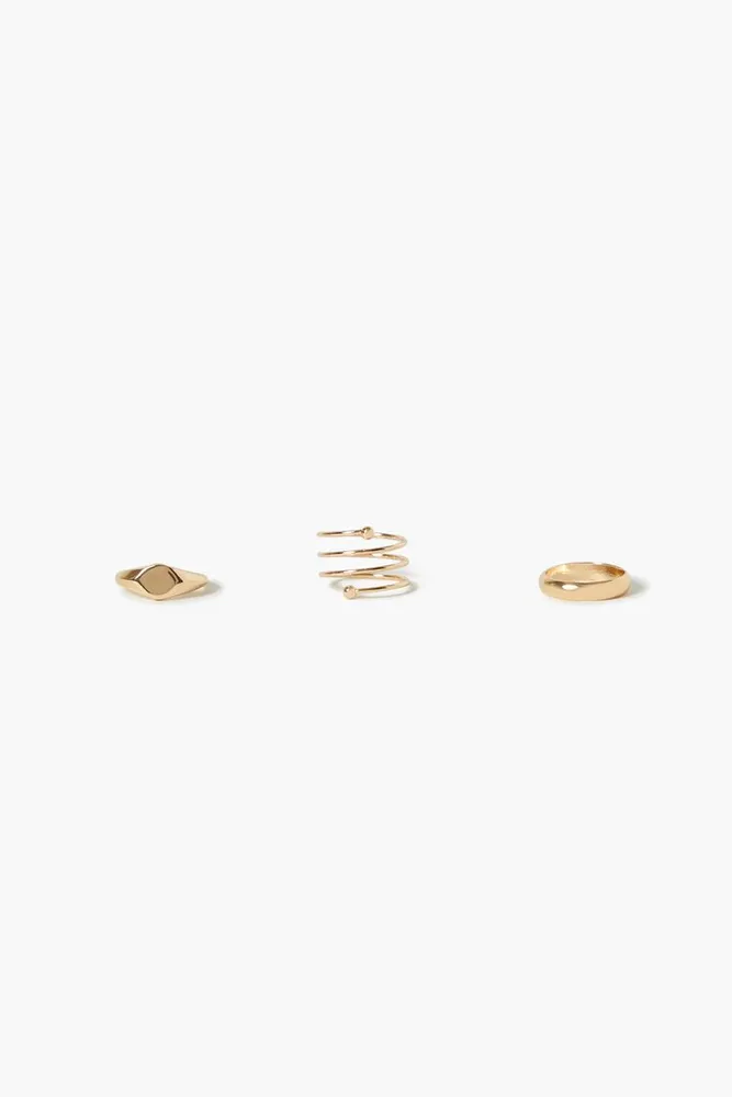 Women's Spiral Ring Set in Gold, 7