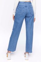 Women's Rhinestone-Striped 90s-Fit Jeans in Medium Denim, 25