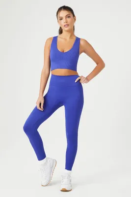 Women's Active Seamless Leggings in Blue Jewel Medium