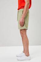 Men Cotton-Blend Drawstring Shorts in Sage Large