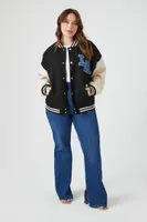 Women's Los Angeles Varsity Jacket in Black, 2X