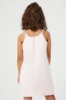 Girls Rhinestone Satin Dress (Kids) in Pink, 9/10