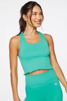 Women's Active Lettuce-Edge Tank Top in Mermaid Small