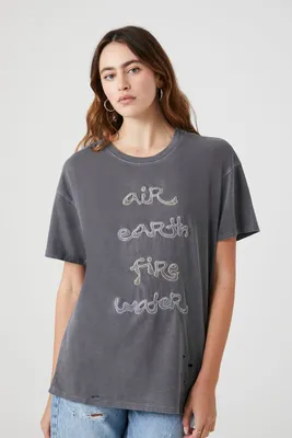 Women's Elements Graphic T-Shirt in Charcoal Medium