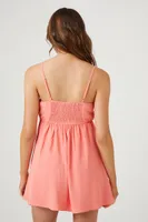 Women's Fit & Flare Mini Dress in Peach Bud, XL