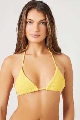 Women's Seamless Triangle Bikini Top Yellow