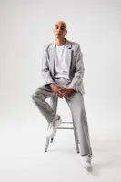 Men Side-Striped Straight Pants in Grey/Grey Medium