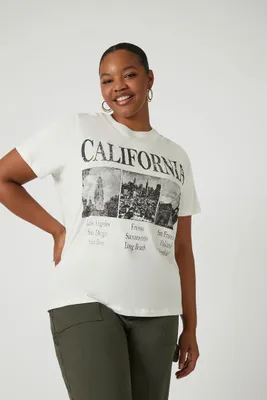 Women's California Cities T-Shirt Cream/Black,