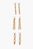 Women's Interlinked Drop Earring Set in Gold