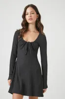 Women's Skater Mini Dress in Black Small