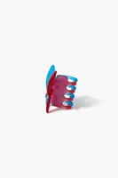 Colorblock Butterfly Hair Clip in Red/Blue