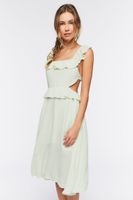 Women's Ruffle Tie-Back Midi Dress