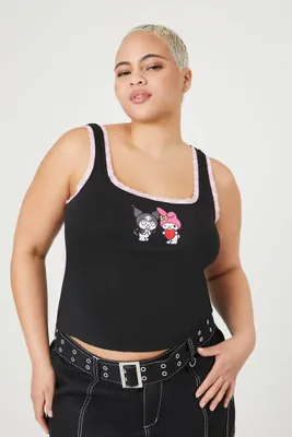 Women's Kuromi & My Melody Tank Top Black,