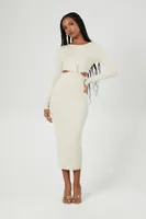 Women's Twist-Front Maxi Sweater Dress