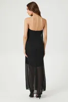 Women's Chiffon Sweetheart Maxi Dress