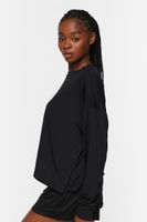 Women's Dolman-Sleeve Pajama Top in Black Small