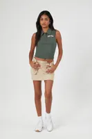 Women's New York Sleeveless Polo Shirt in Green Medium